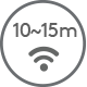 Рабочий диапазон 10~15 м